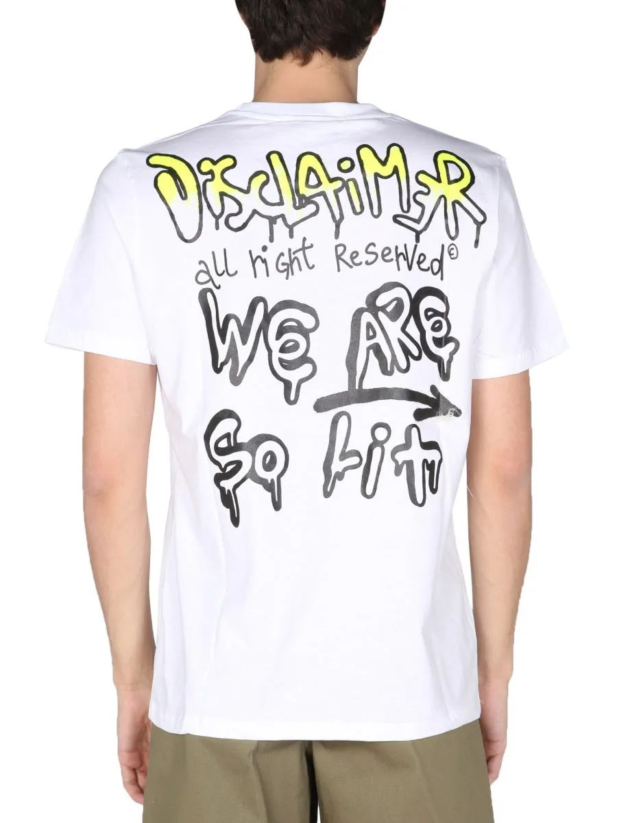 Disclaimer Printed Crewneck T-Shirt