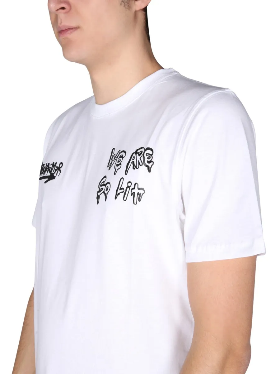 Disclaimer Printed Crewneck T-Shirt