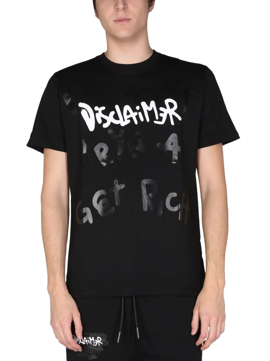 Disclaimer Printed Crewneck T-Shirt