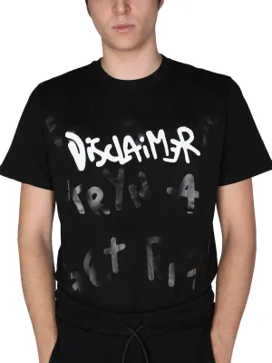 Disclaimer Printed Crewneck T-Shirt