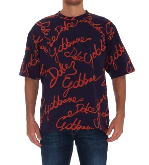 Dolce & Gabbana Allover Signature Logo T-Shirt