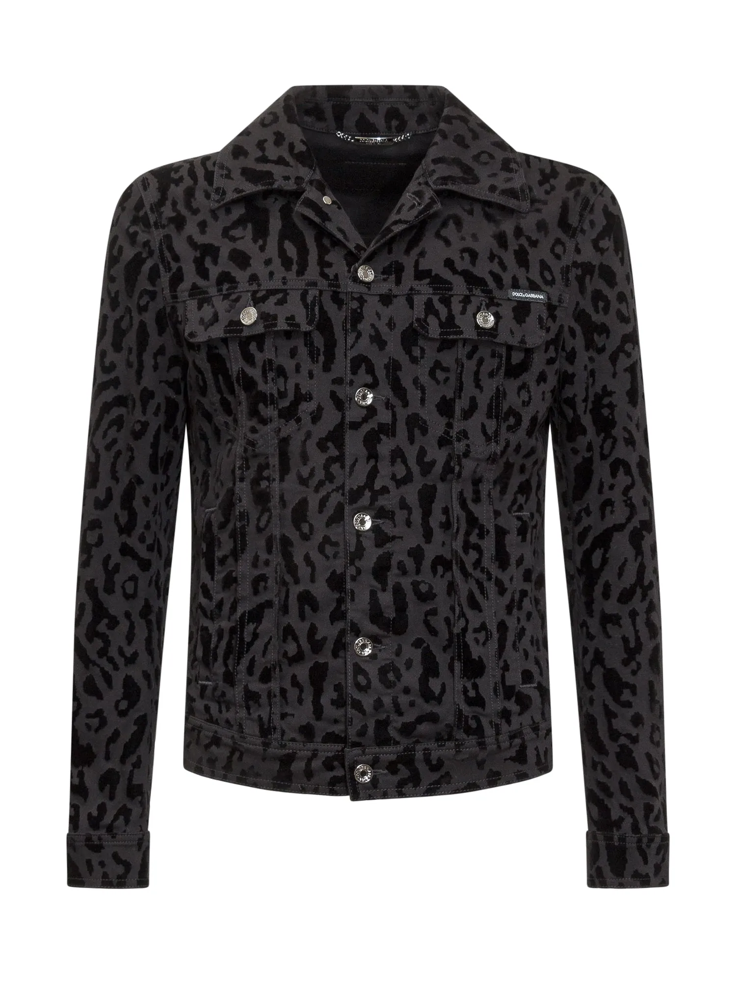 Dolce & Gabbana Animalier Print Denim Jacket