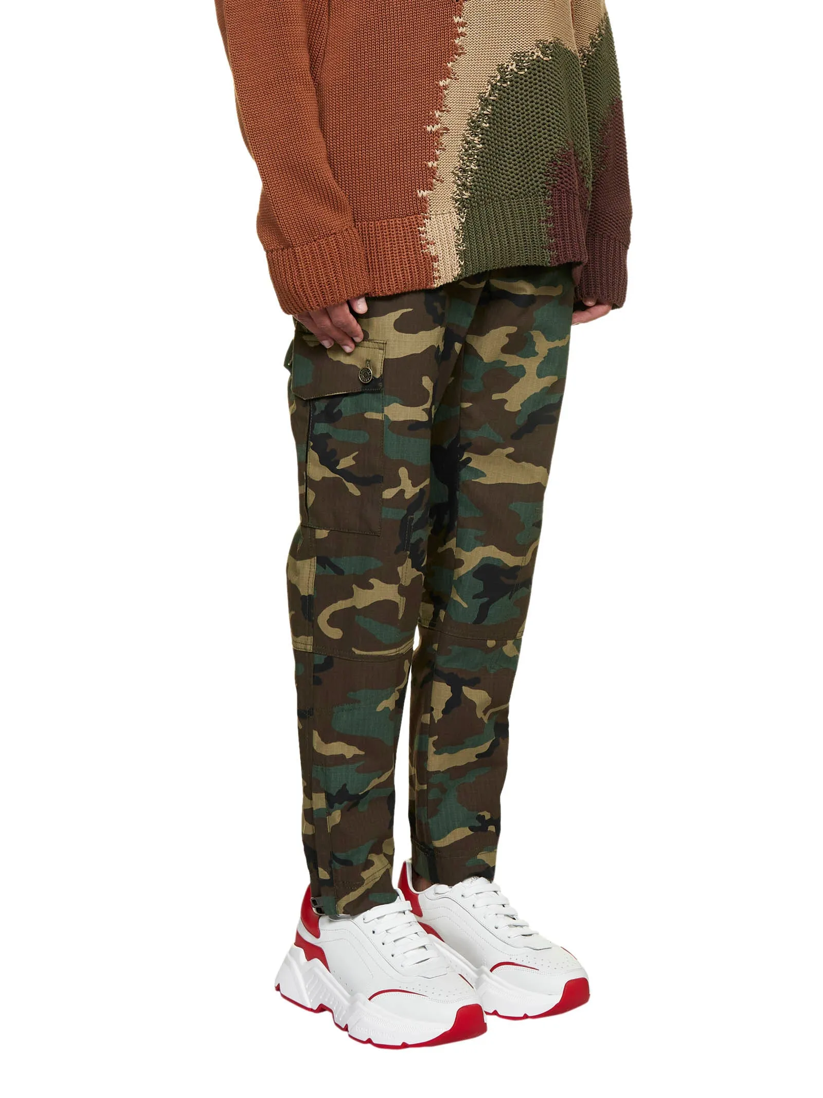 Dolce & Gabbana Camouflage Printed Cargo Pants