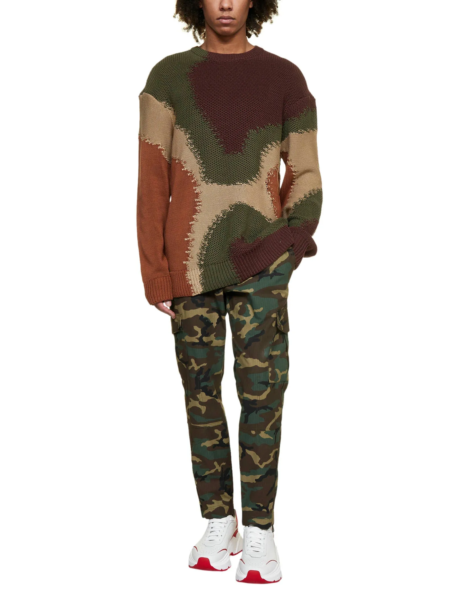 Dolce & Gabbana Camouflage Printed Cargo Pants