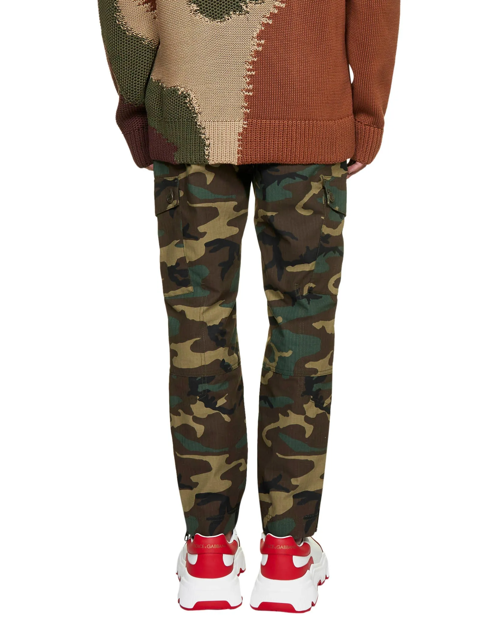 Dolce & Gabbana Camouflage Printed Cargo Pants