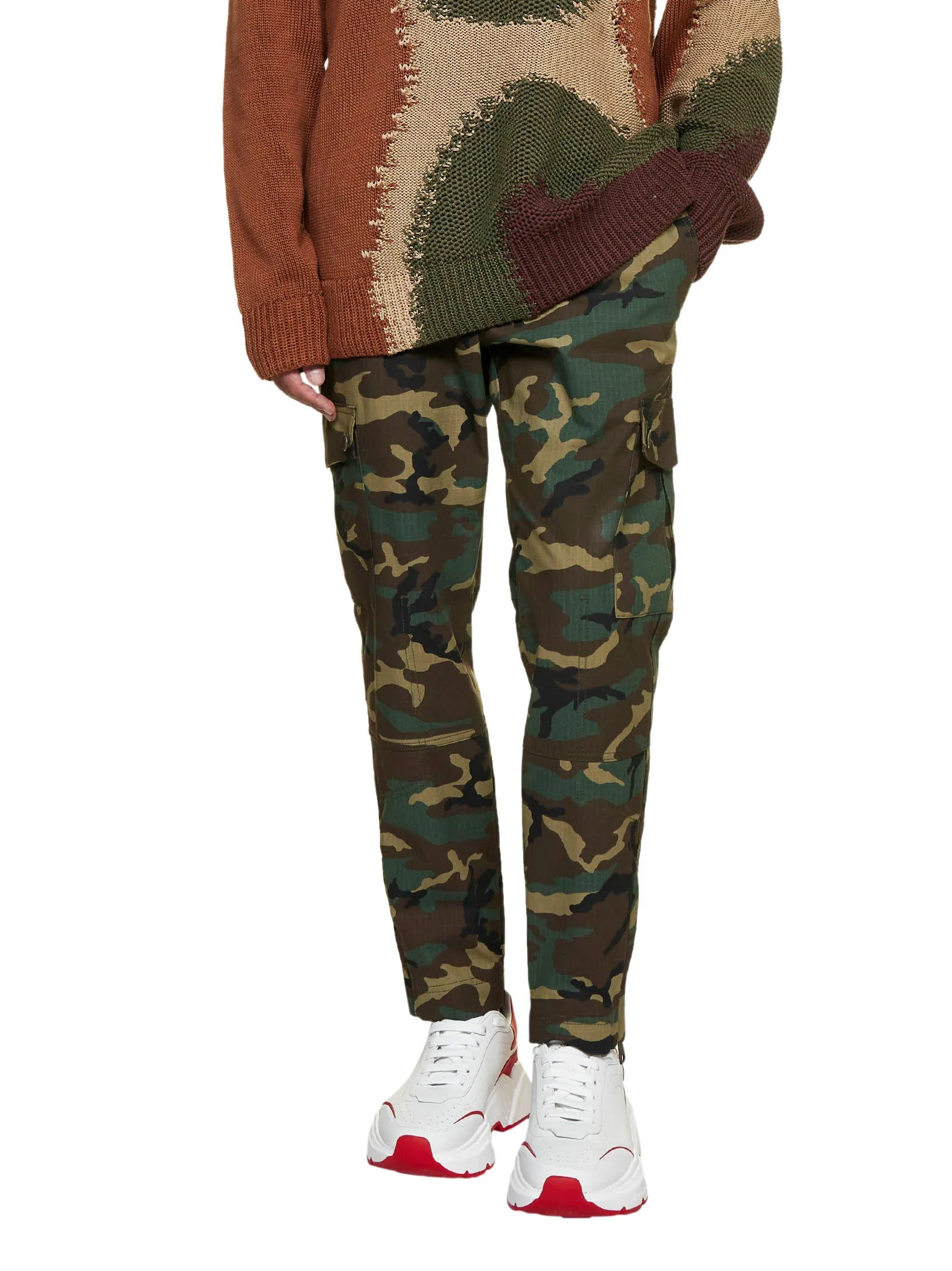 Dolce & Gabbana Camouflage Printed Cargo Pants