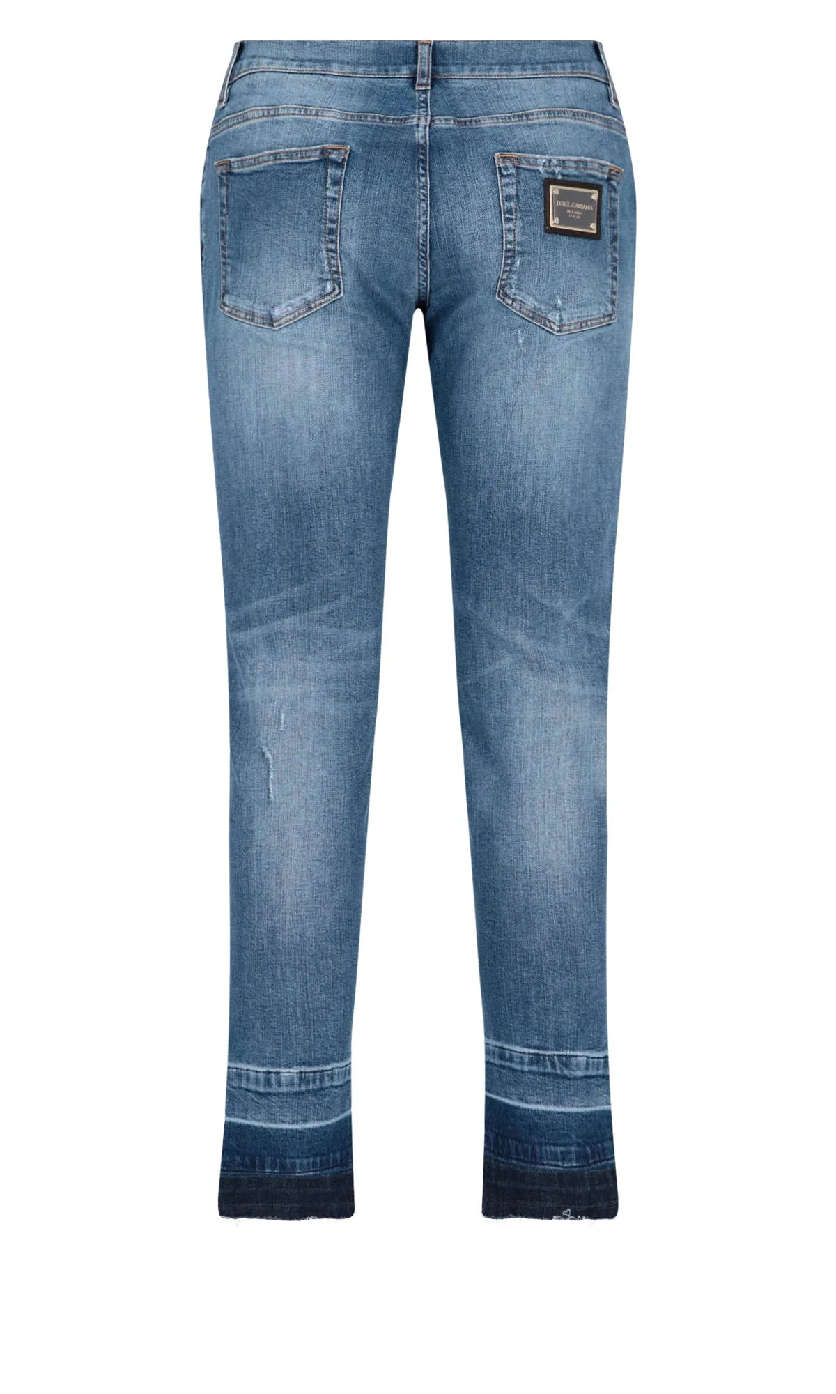 Dolce & Gabbana Distressed Straight-Leg Jeans