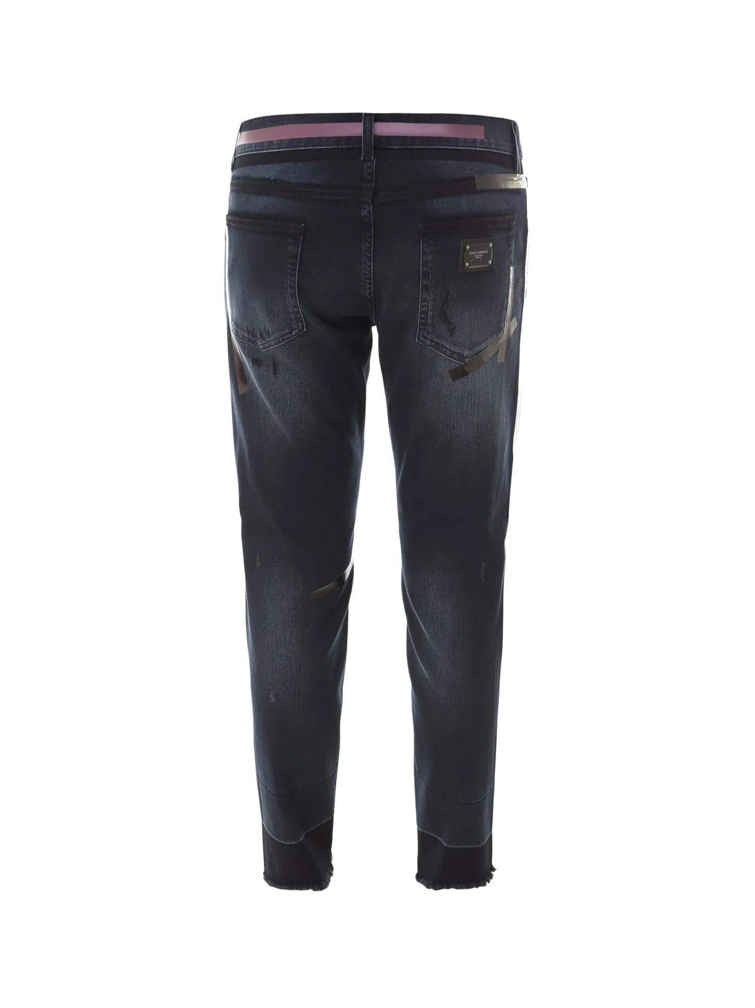 Dolce & Gabbana Distressed Straight Leg Jeans
