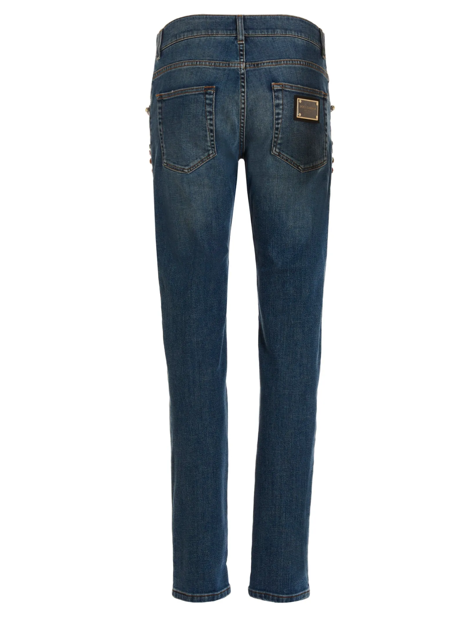 Dolce & Gabbana Embellished Skinny Fit Jeans