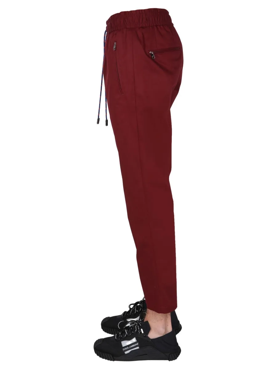 Dolce & Gabbana Fringed-Logo Drawstring Track Pants
