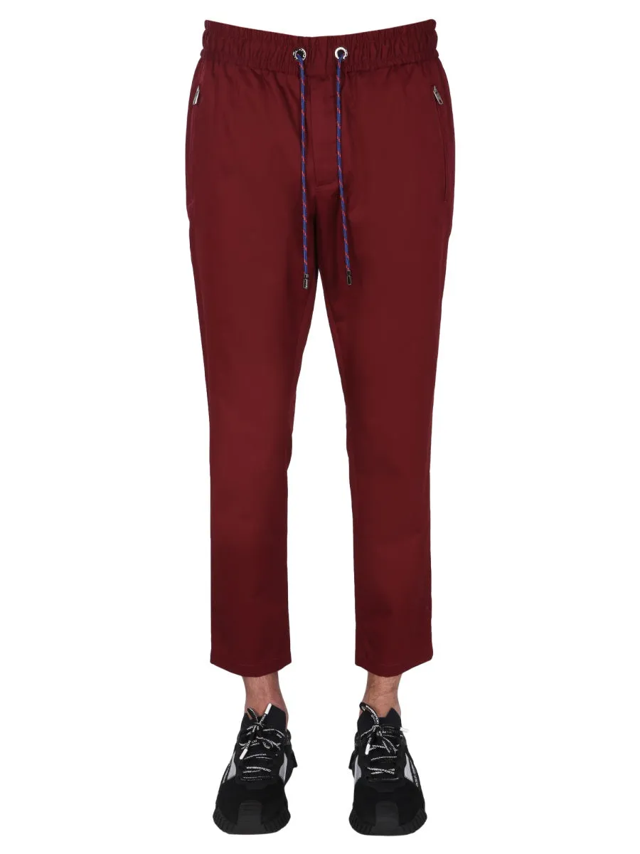 Dolce & Gabbana Fringed-Logo Drawstring Track Pants