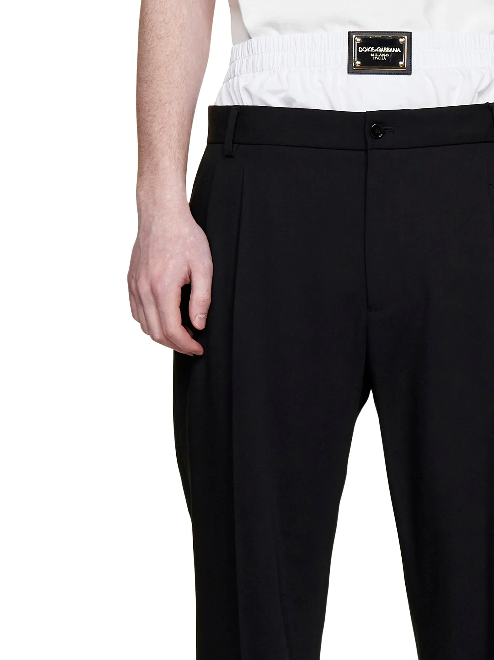 Dolce & Gabbana Layered Waist Tailored Trousers