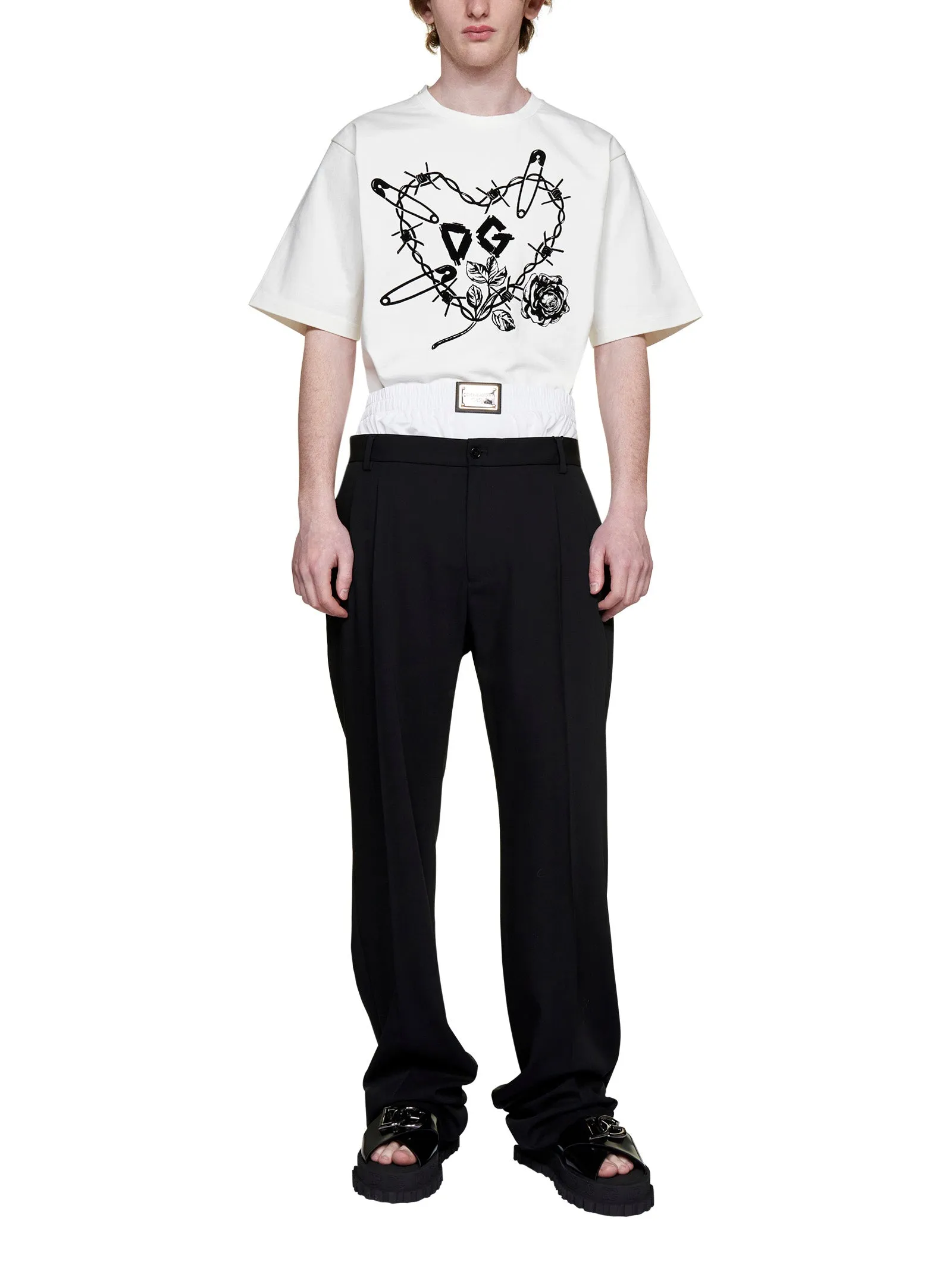 Dolce & Gabbana Layered Waist Tailored Trousers