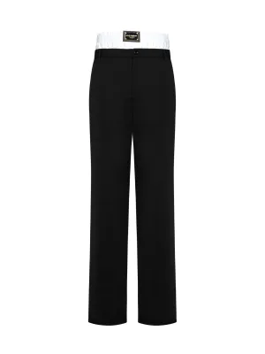 Dolce & Gabbana Layered Waist Tailored Trousers