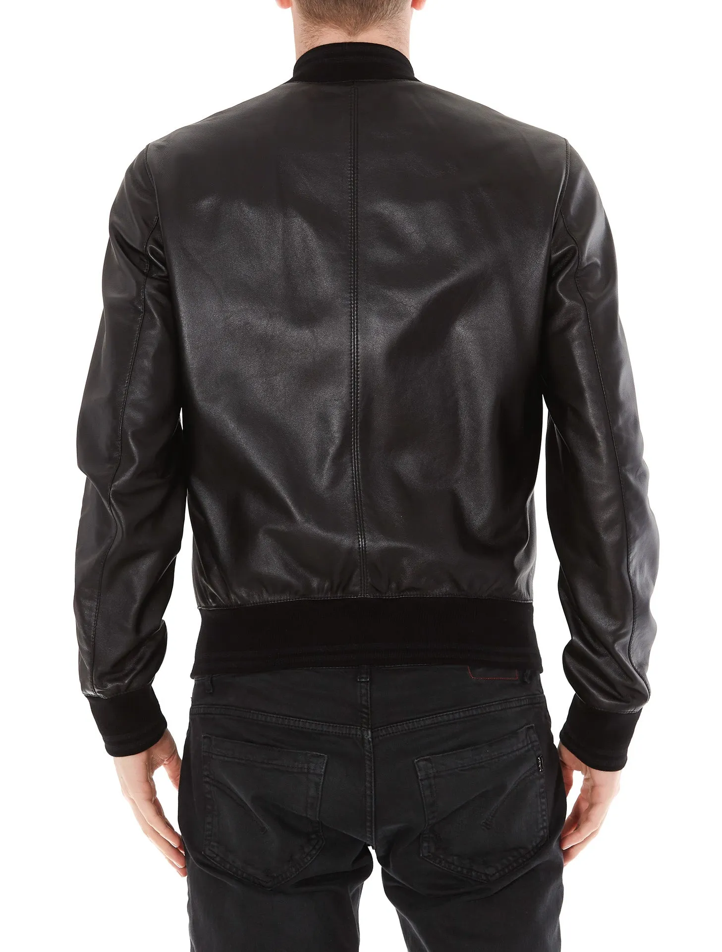 Dolce & Gabbana Leather Bomber Jacket