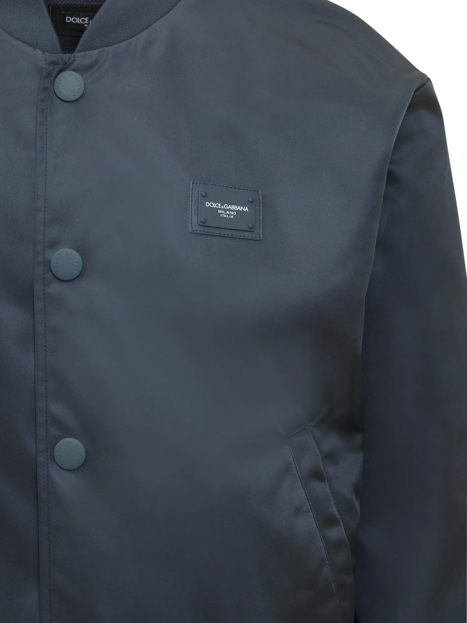 Dolce & Gabbana Logo Patch Bomber Jacket