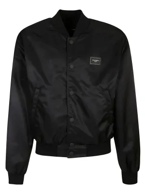 Dolce & Gabbana Logo Patch Bomber Jacket
