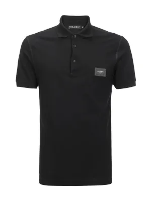 Dolce & Gabbana Logo Patch Polo Shirt