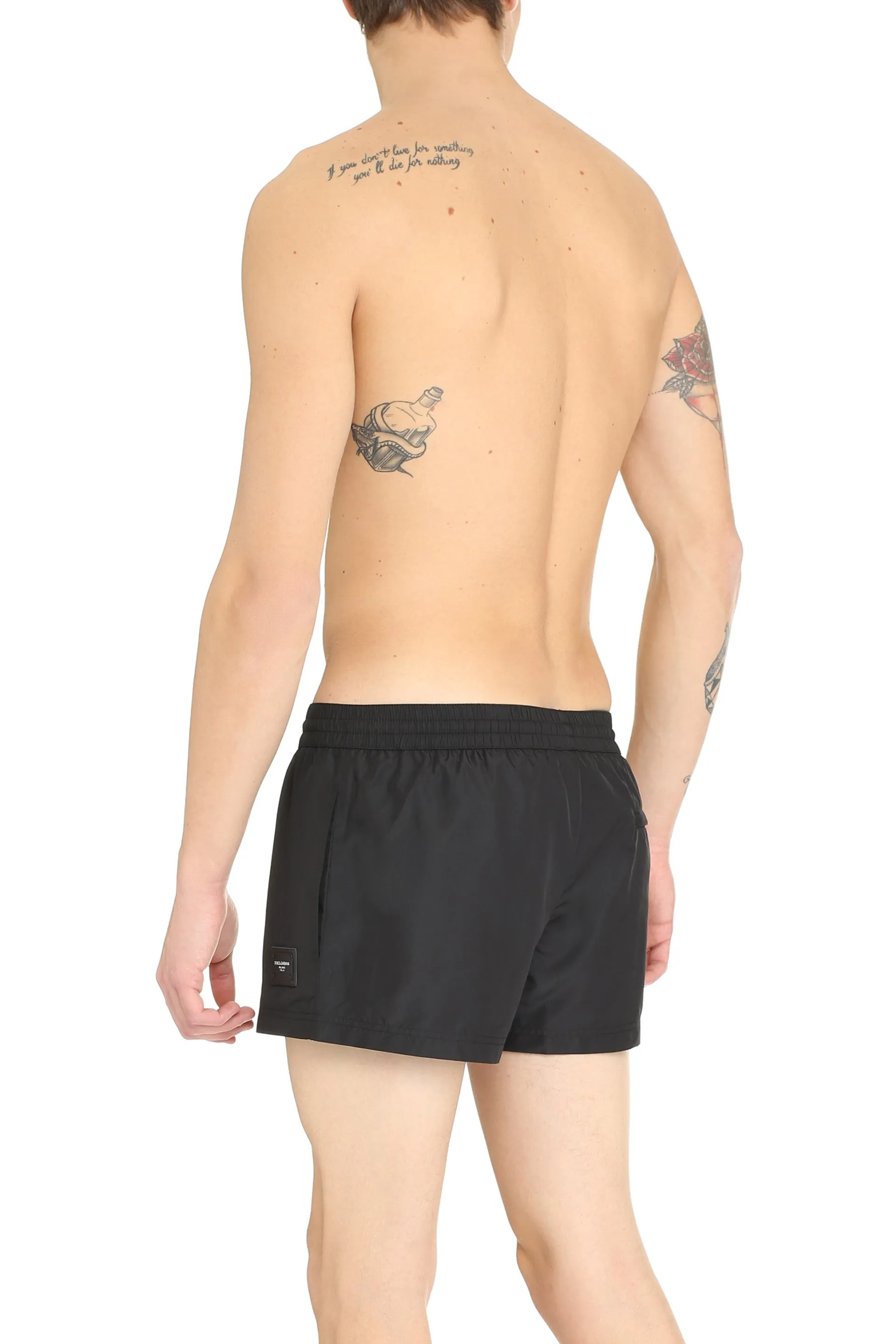 Dolce & Gabbana Logo Patch Swim Shorts