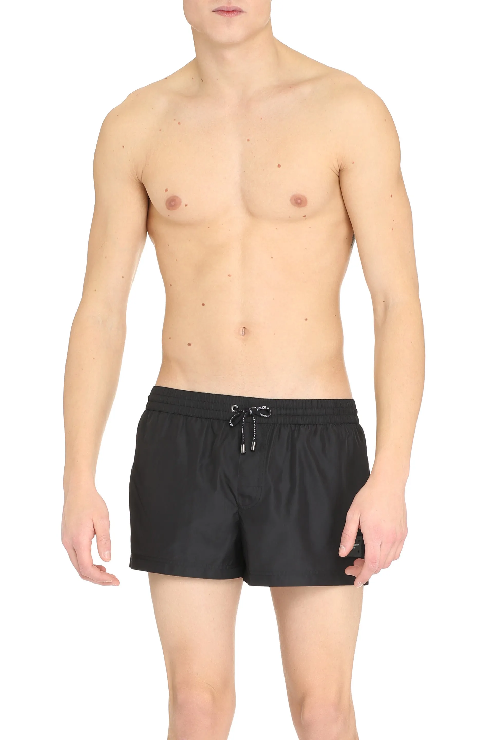 Dolce & Gabbana Logo Patch Swim Shorts
