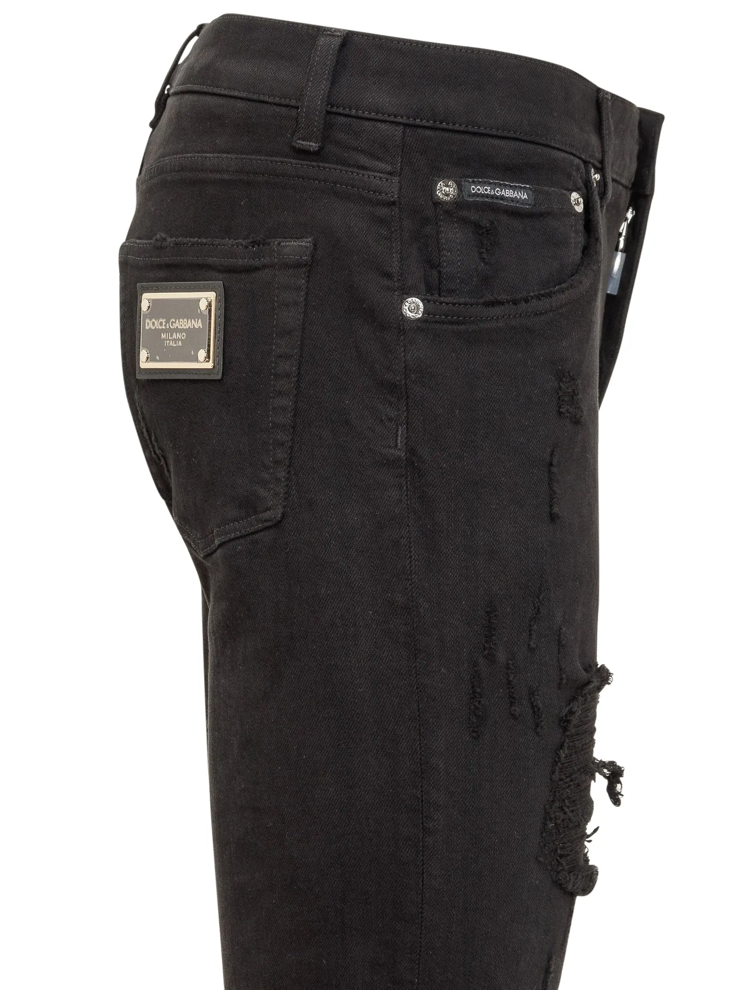 Dolce & Gabbana Mid-Rise Distressed Jeans
