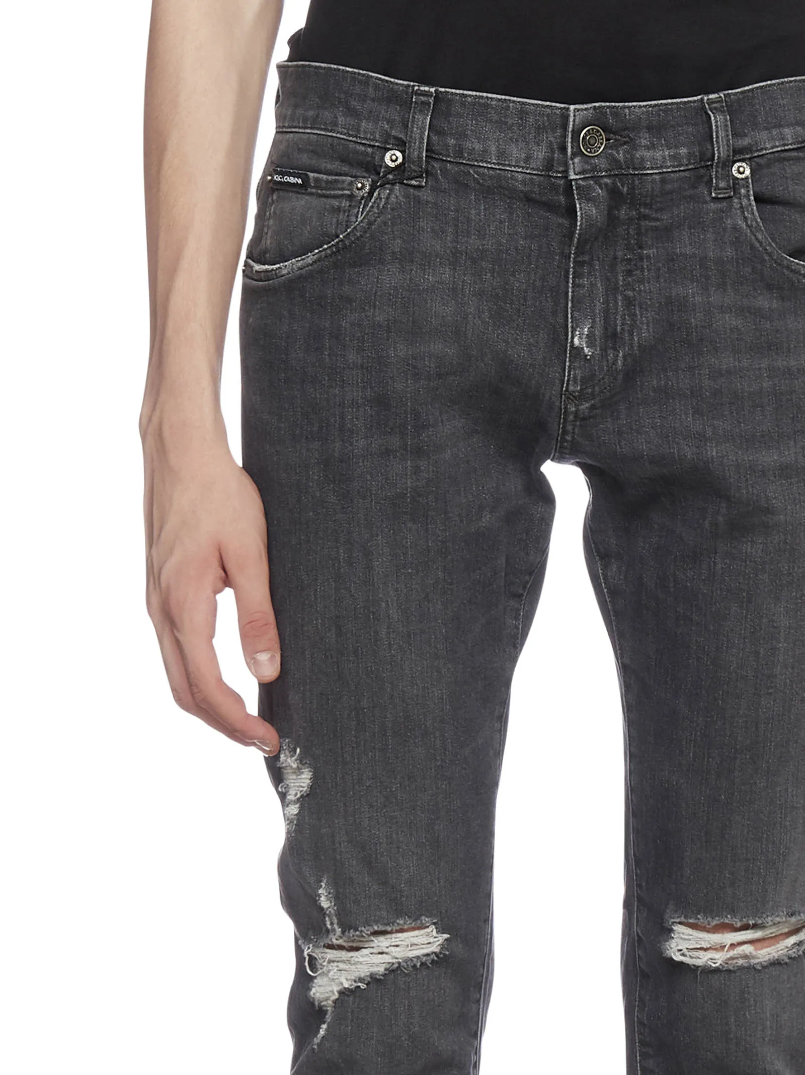 Dolce & Gabbana Ripped Skinny Leg Jeans