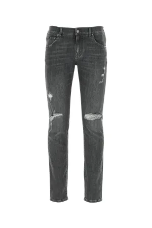 Dolce & Gabbana Ripped Skinny Leg Jeans