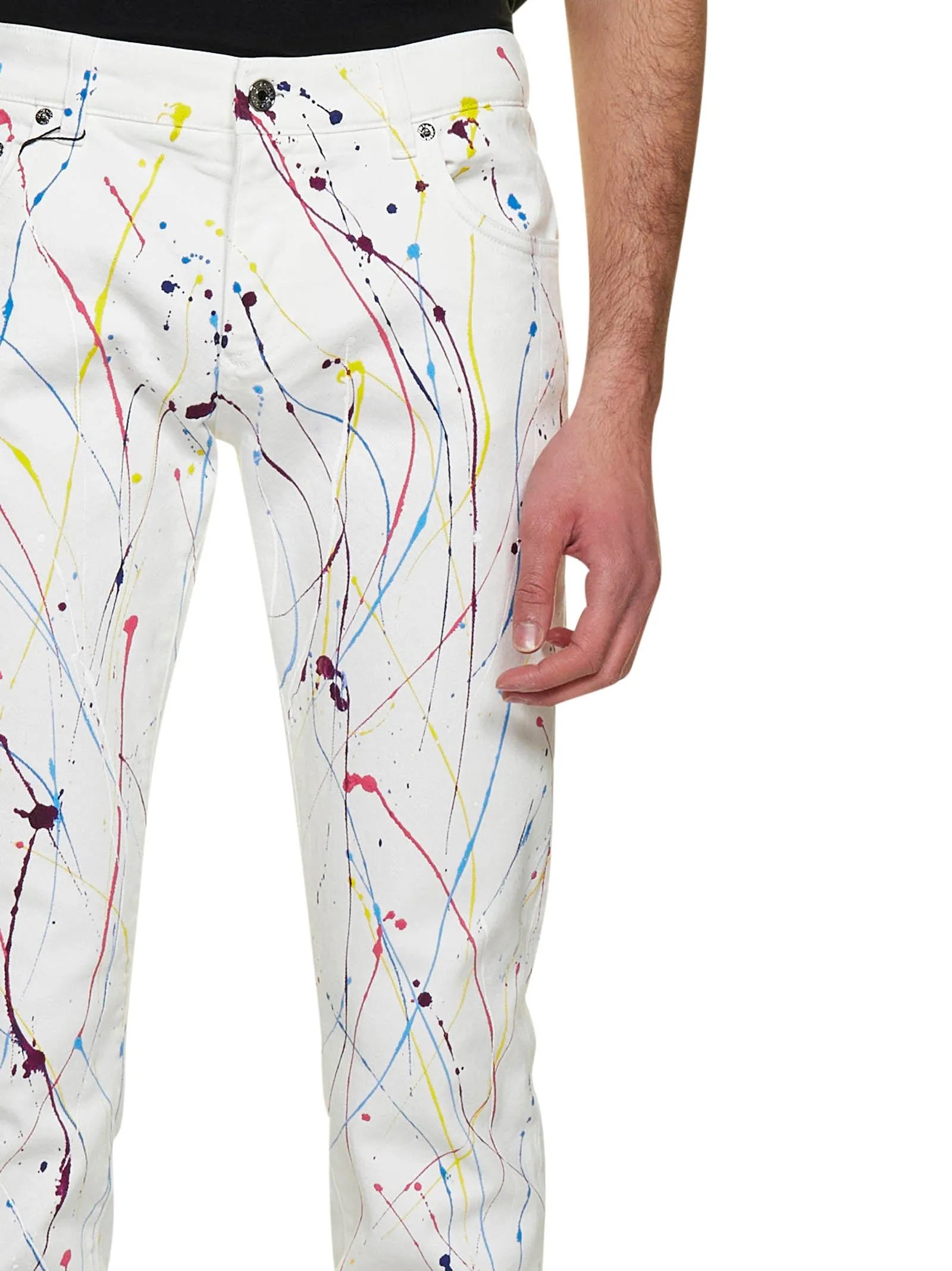 Dolce & Gabbana Splash Printed Skinny Jeans