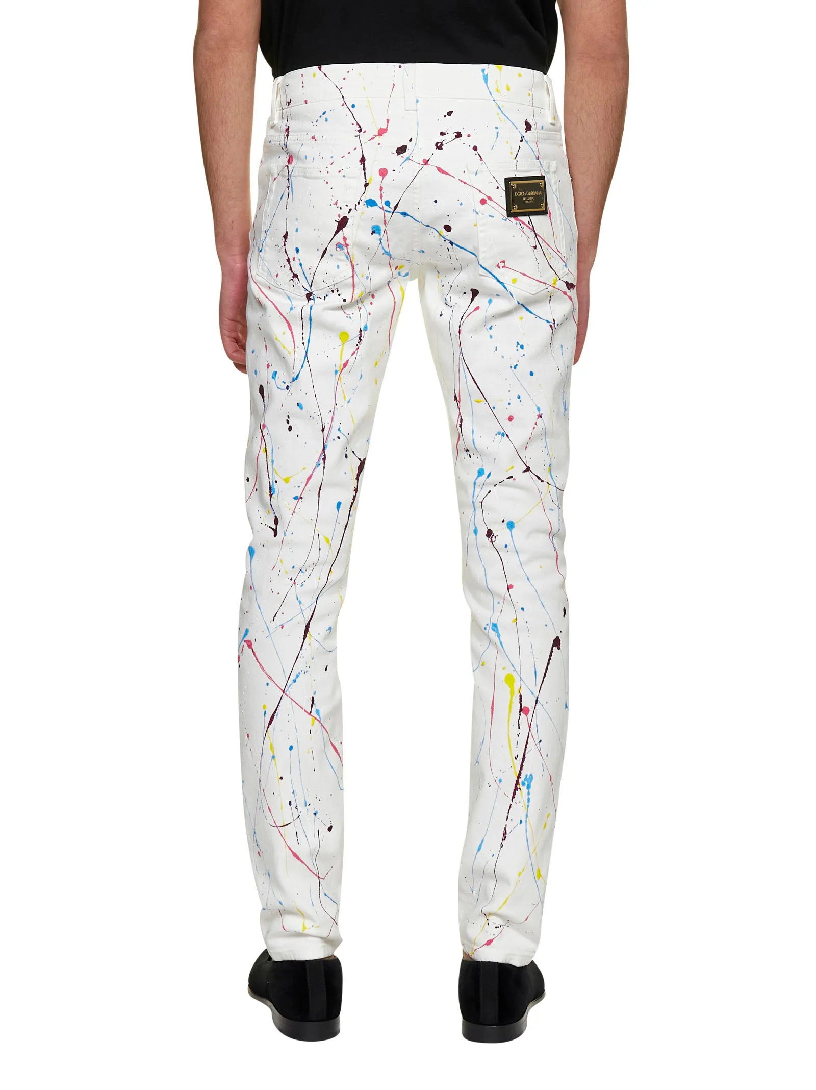 Dolce & Gabbana Splash Printed Skinny Jeans