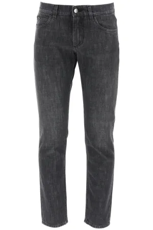 Dolce & Gabbana Straight Leg Faded Effect Jeans