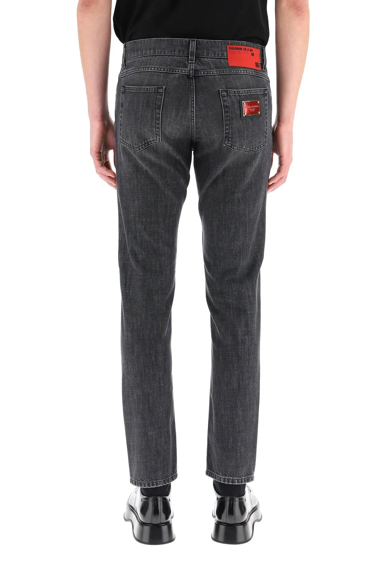 Dolce & Gabbana Straight Leg Faded Effect Jeans