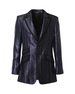 Dolce & Gabbana Striped Lurex Jacquard Beat-Fit Jacket