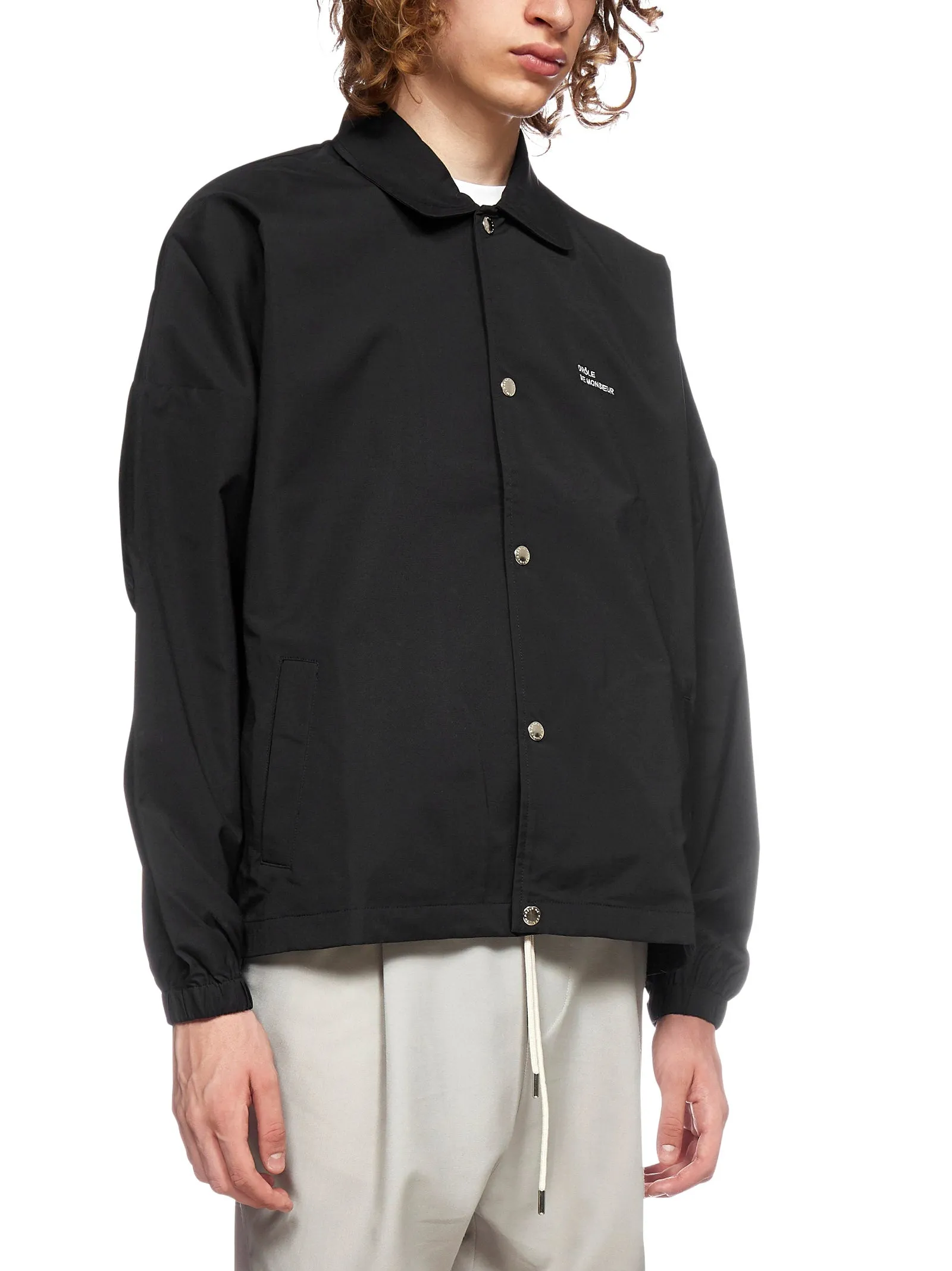 Drle de Monsieur Logo Embroidered Buttoned Jacket