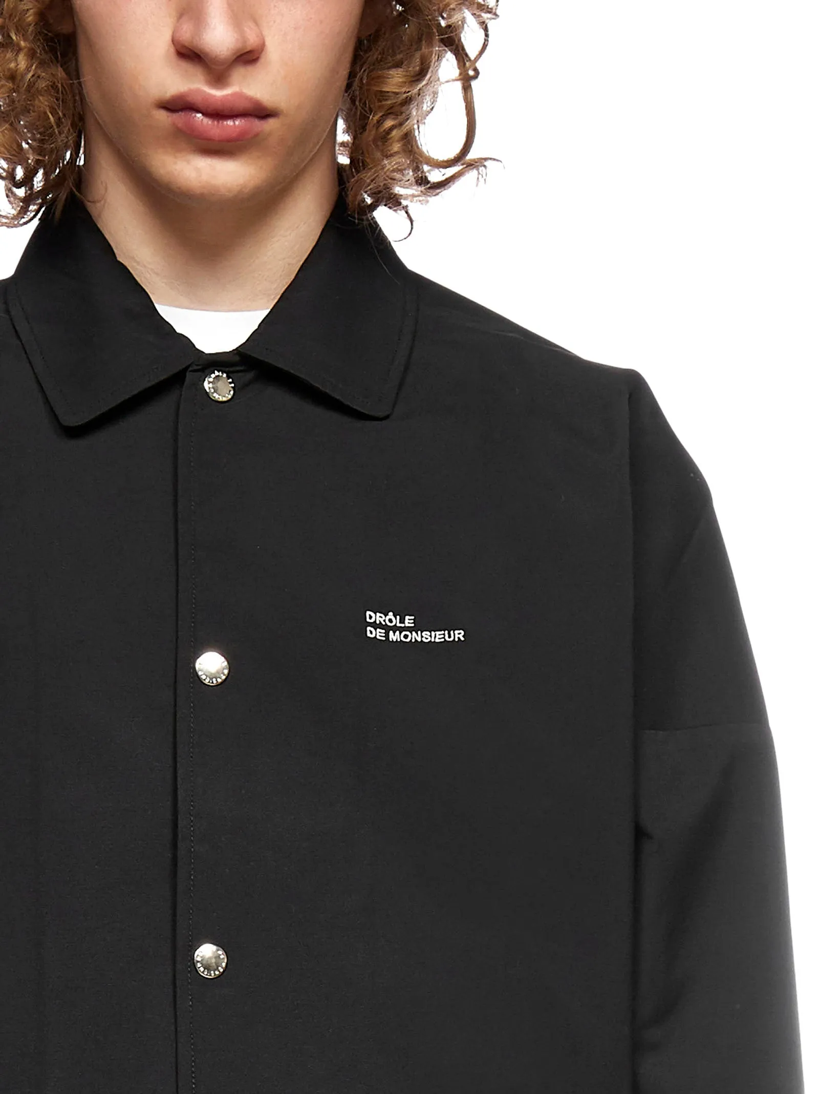 Drle de Monsieur Logo Embroidered Buttoned Jacket