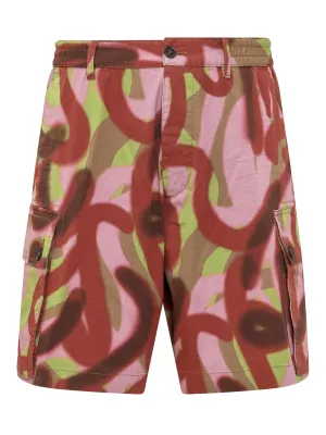 Dsquared2 Abstract Print Cargo Shorts