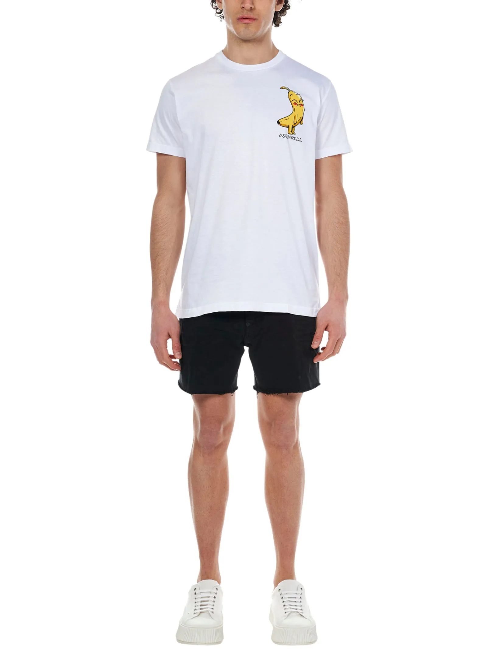 Dsquared2 Banana Print Crewneck T-Shirt