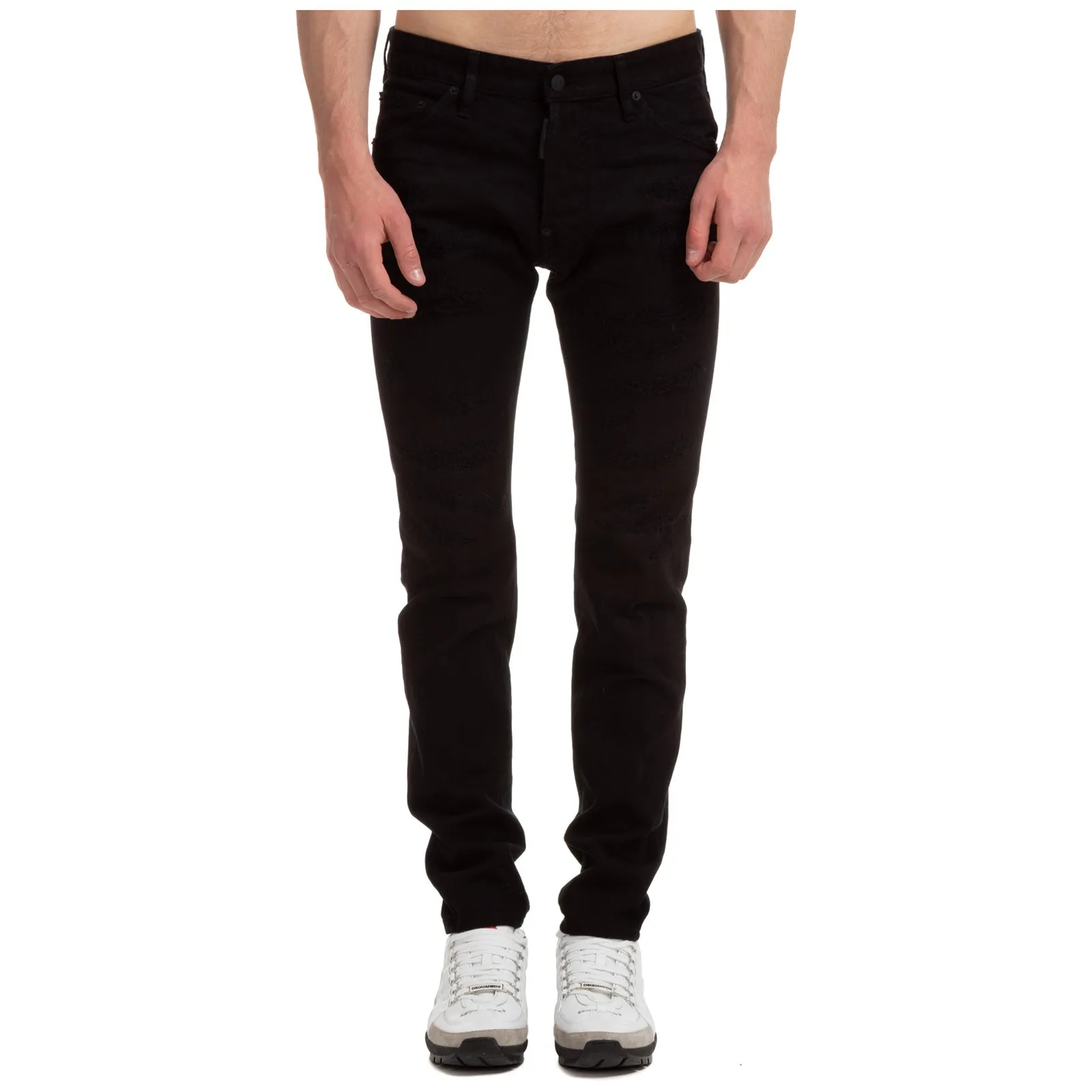 Dsquared2 Black Bull Straight Leg Jeans