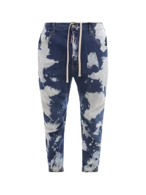 Dsquared2 Bleached Effect Straight Leg Jeans