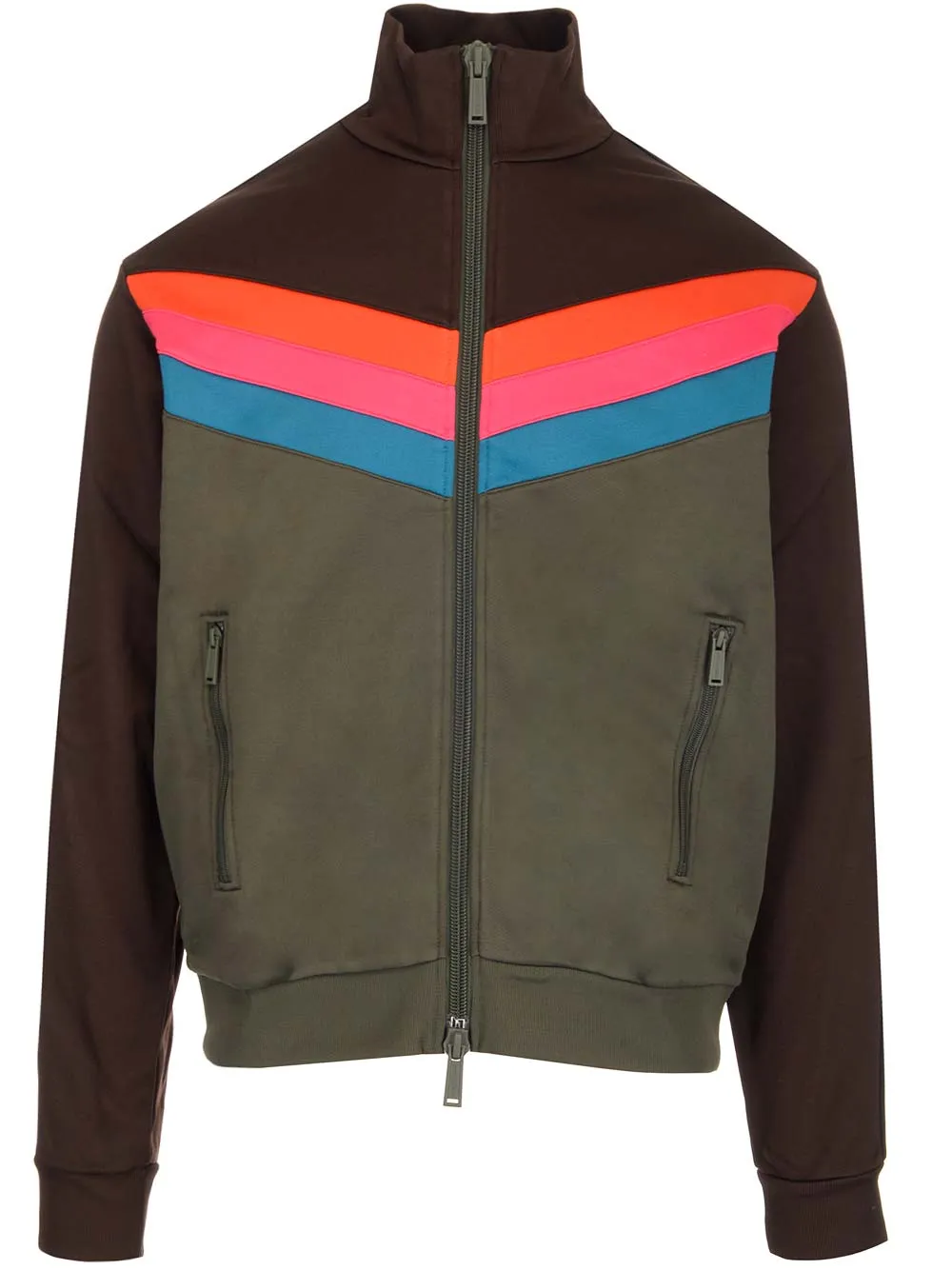Dsquared2 Colour-Block Panelled Zip-Up Track Jacket