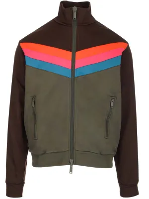 Dsquared2 Colour-Block Panelled Zip-Up Track Jacket