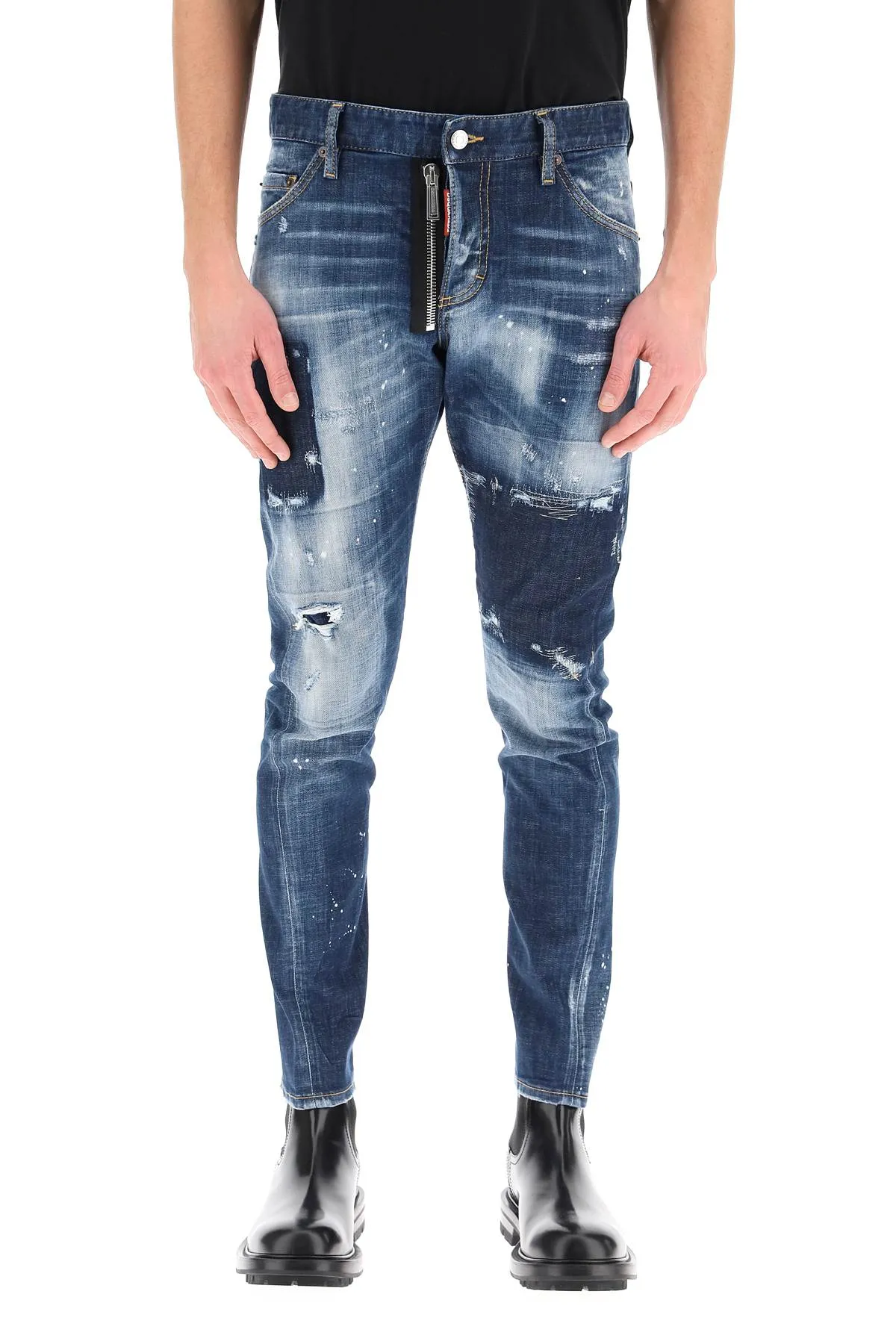 Dsquared2 Distressed Effect Slim Fit Jeans