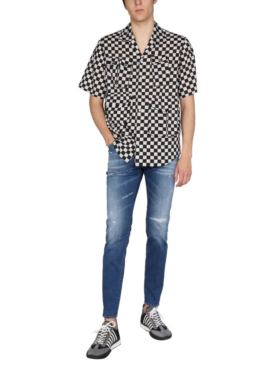 Dsquared2 Distressed Logo Patch Jeans