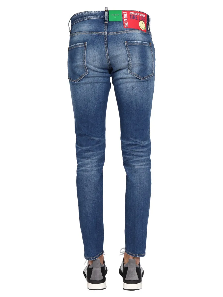 Dsquared2 Distressed Logo Patch Jeans