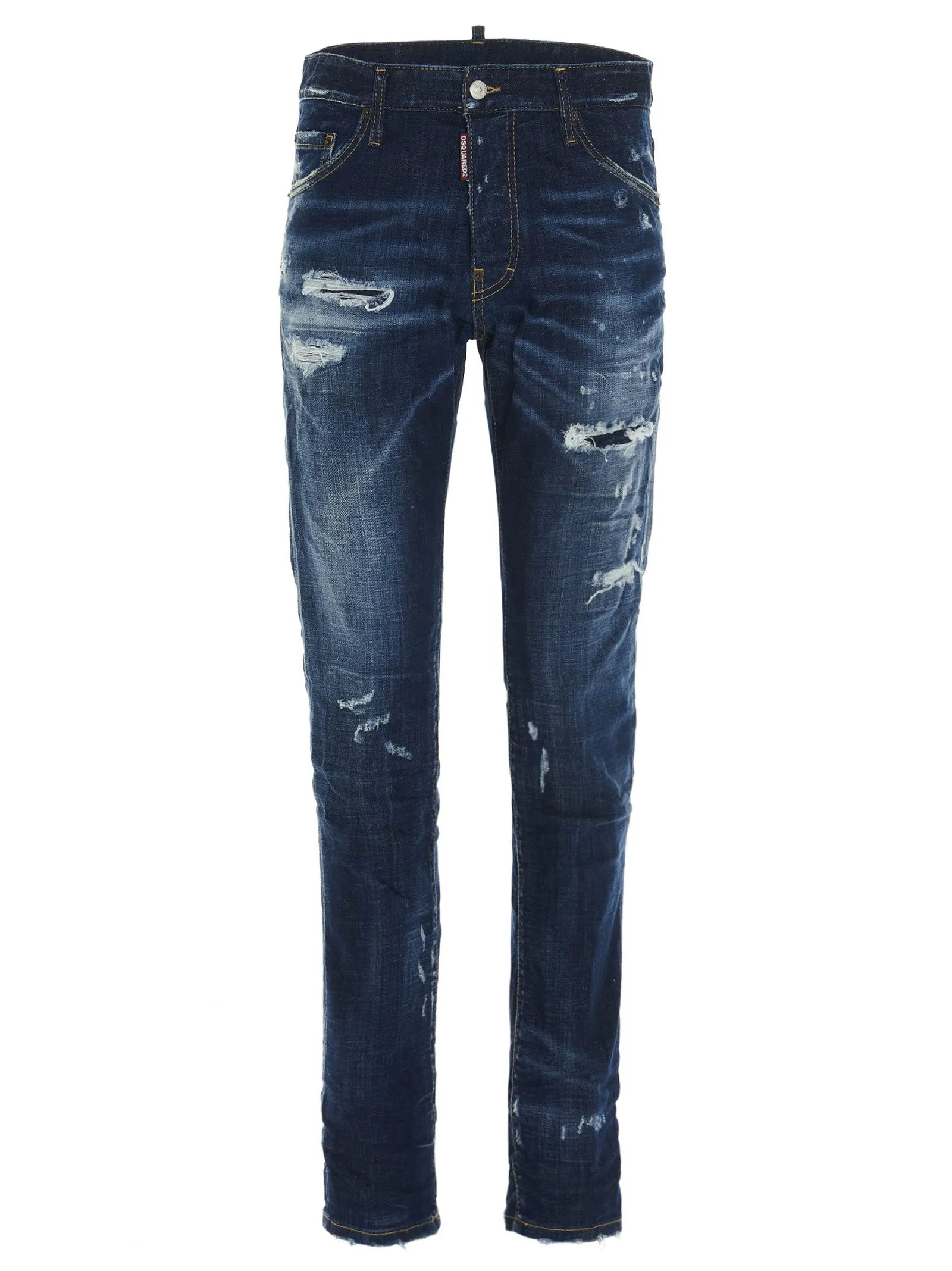 Dsquared2 Distressed Paint Effect Jeans