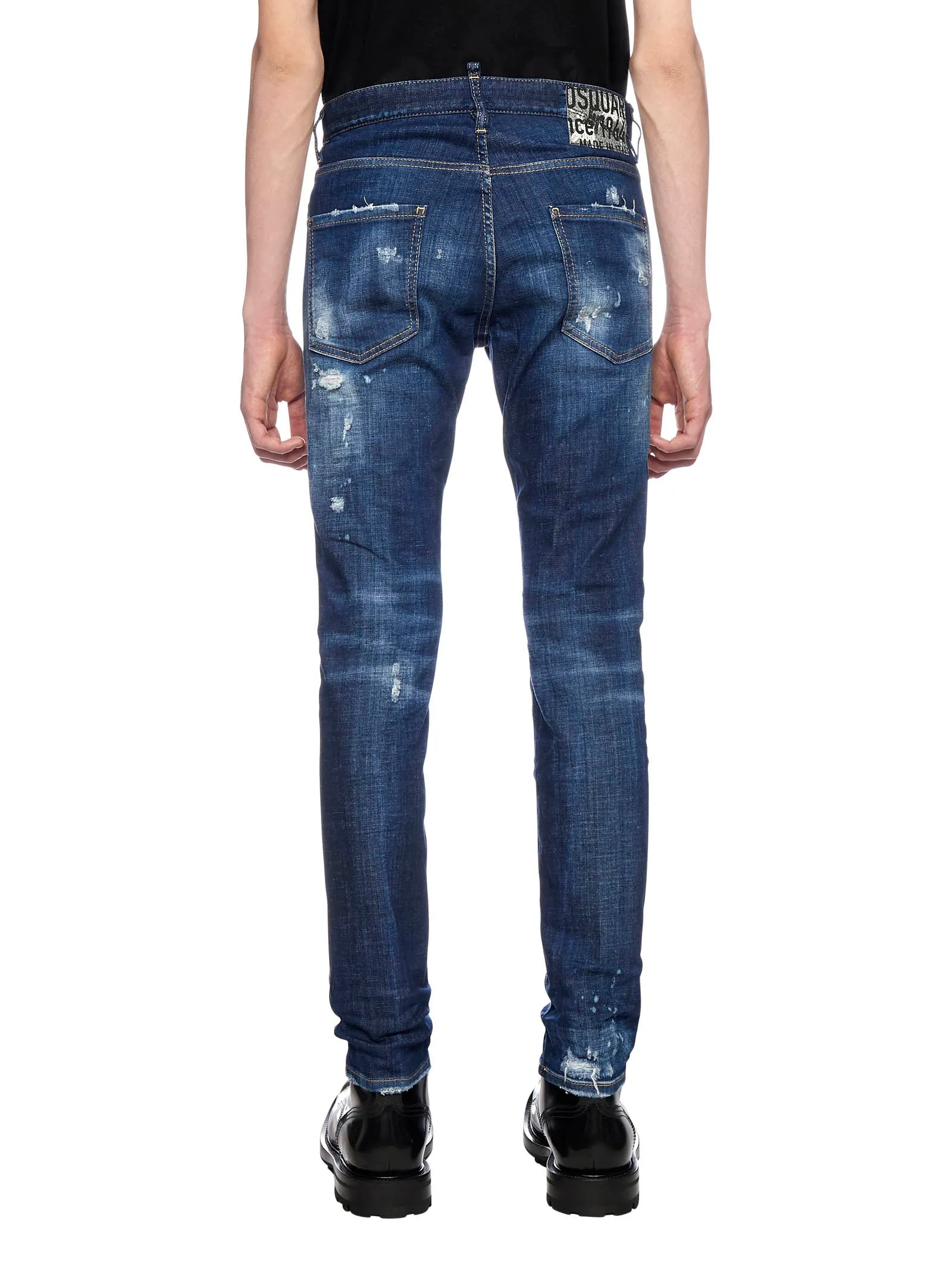Dsquared2 Distressed Paint Effect Jeans