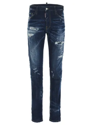 Dsquared2 Distressed Paint Effect Jeans