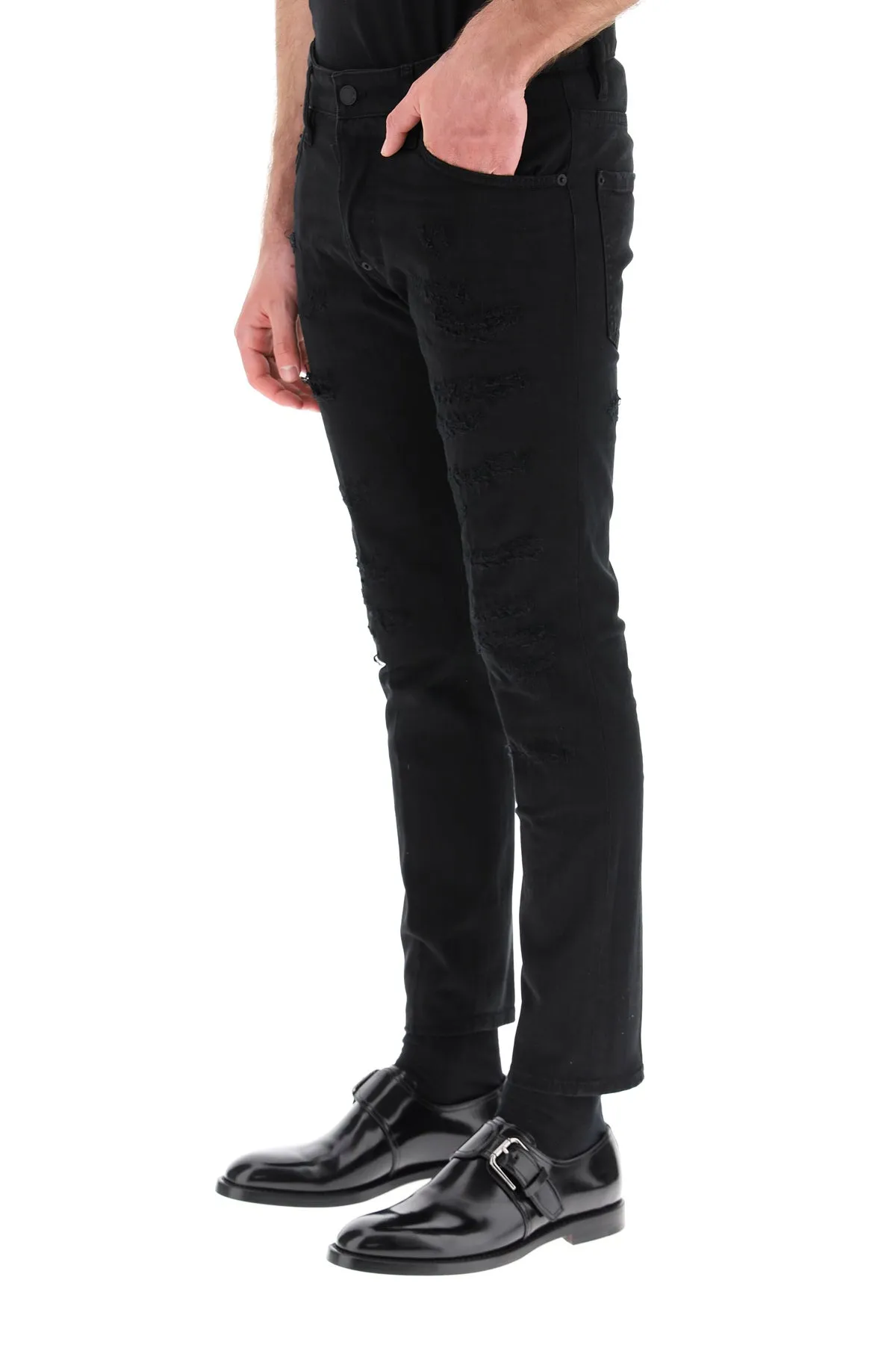 Dsquared2 Distressed Slim-Fit Jeans