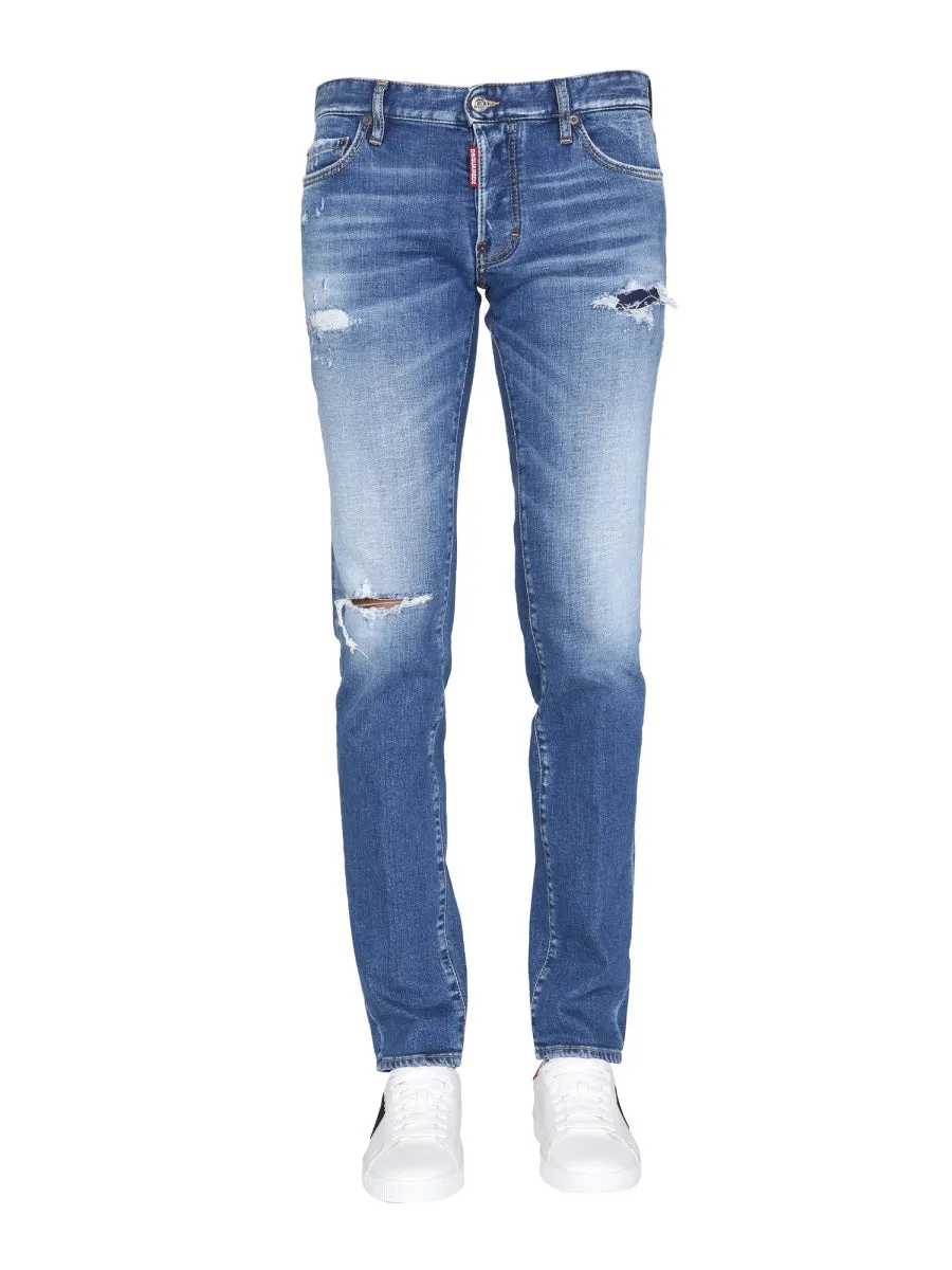 Dsquared2 Distressed Slim Fit Jeans