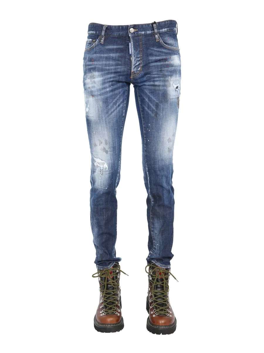 Dsquared2 Distressed Slim-Fit Jeans