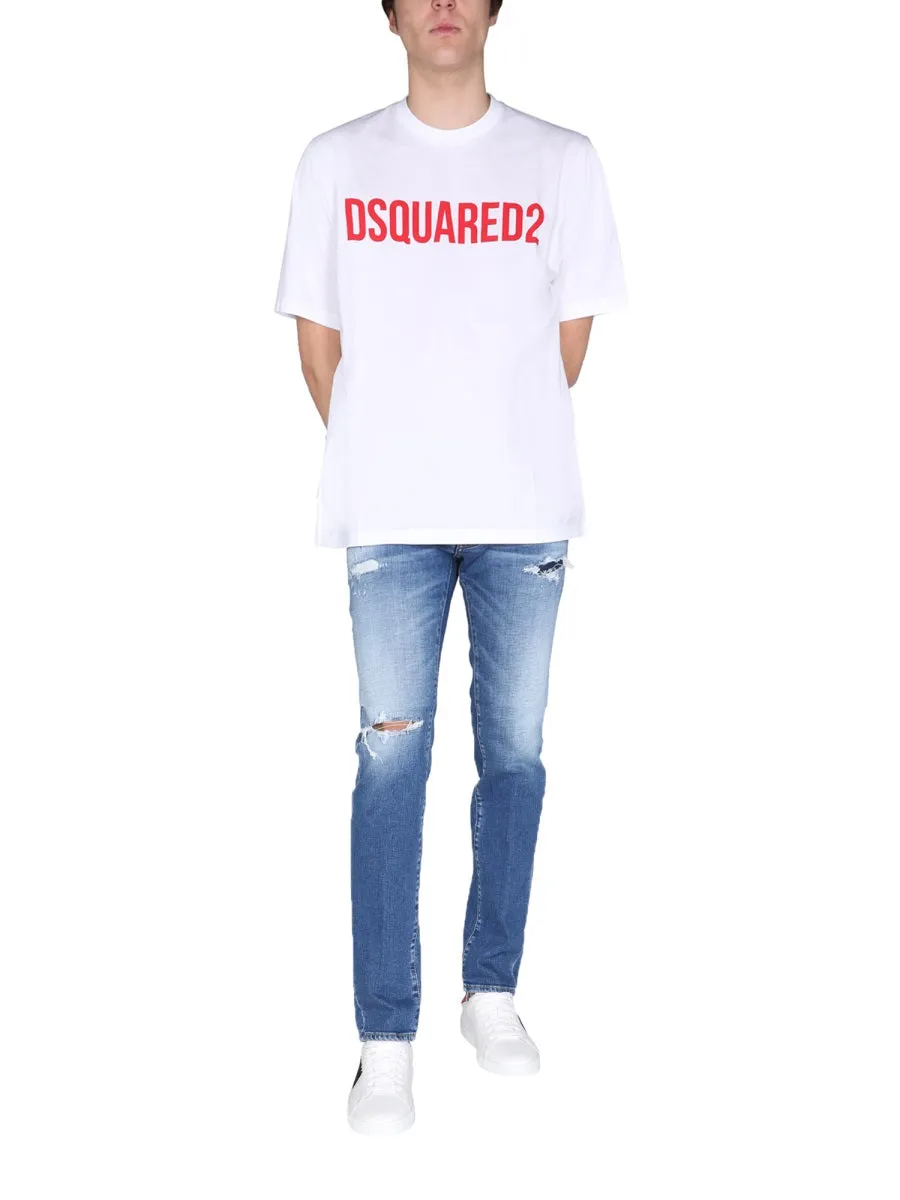 Dsquared2 Distressed Slim Fit Jeans